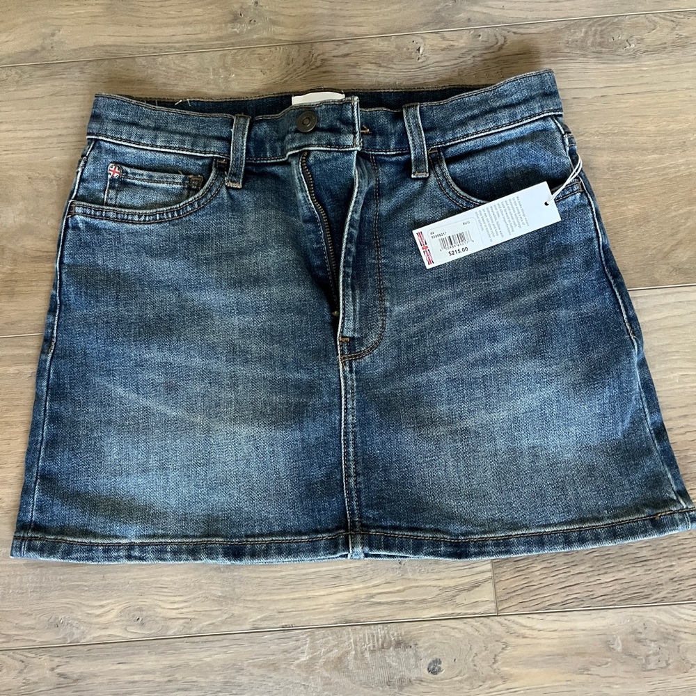 Hudson Jeans Blue A-Line Mini Skirt